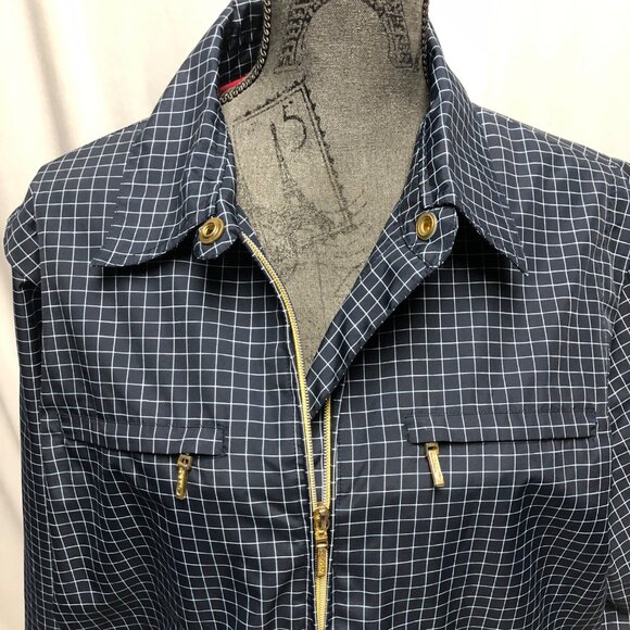 Catalina Jacket Womens Size Large Navy White Full Zip Pockets Lined Windbreaker - Picture 2 of 6